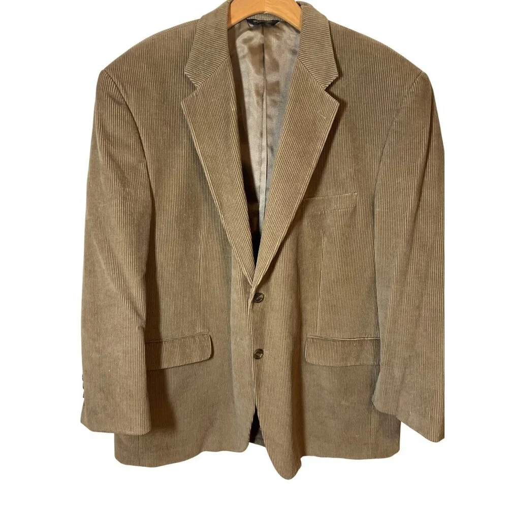 Men's Lauren Ralph Lauren size‎ 46R tan corduroy blazer jacket